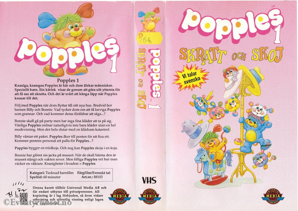 Download / Stream: Popples. Vol. 1. Vhs Big Box. Swedish Dubbing.