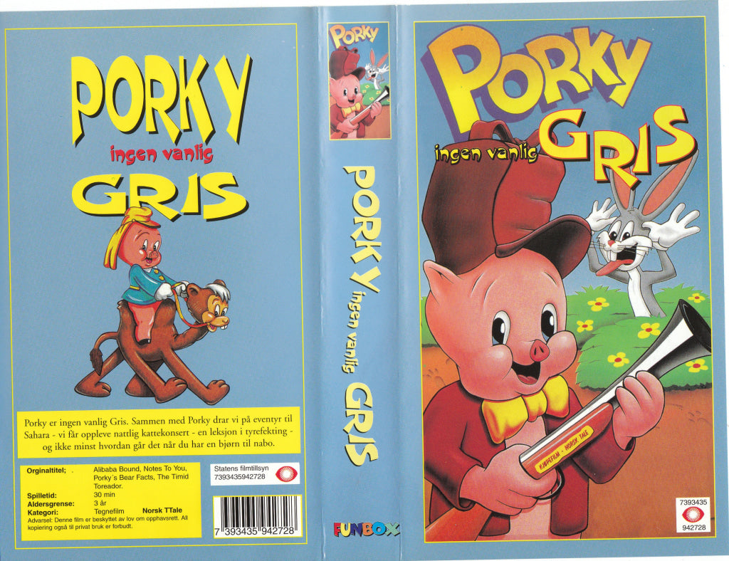 Download / Stream: Porky ingen vanlig gris. VHS SB. Norwegian dubbing. VHS