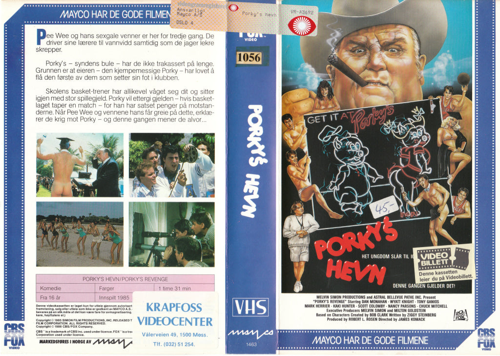 Download / Stream: Porky´s Hevn. 1985. Vhs Big Box. Norwegian Subtitles.