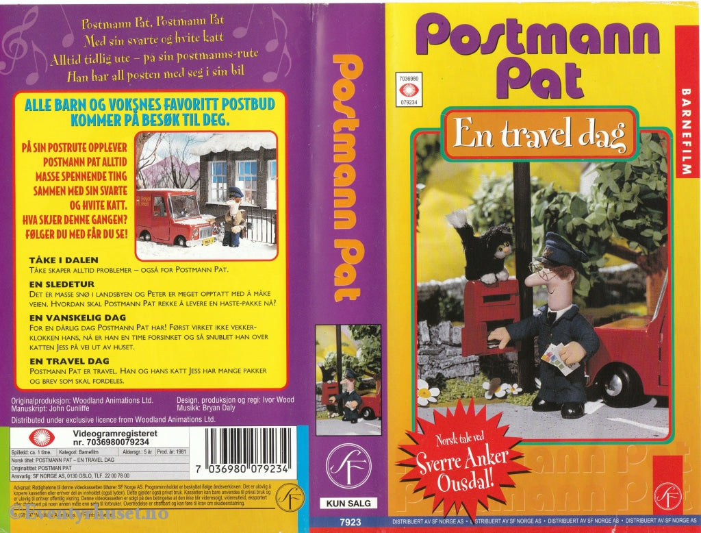Download / Stream: Postmann Pat - En Travel Dag Og Flere Episoder. Vhs. Norwegian Dubbing. Stream