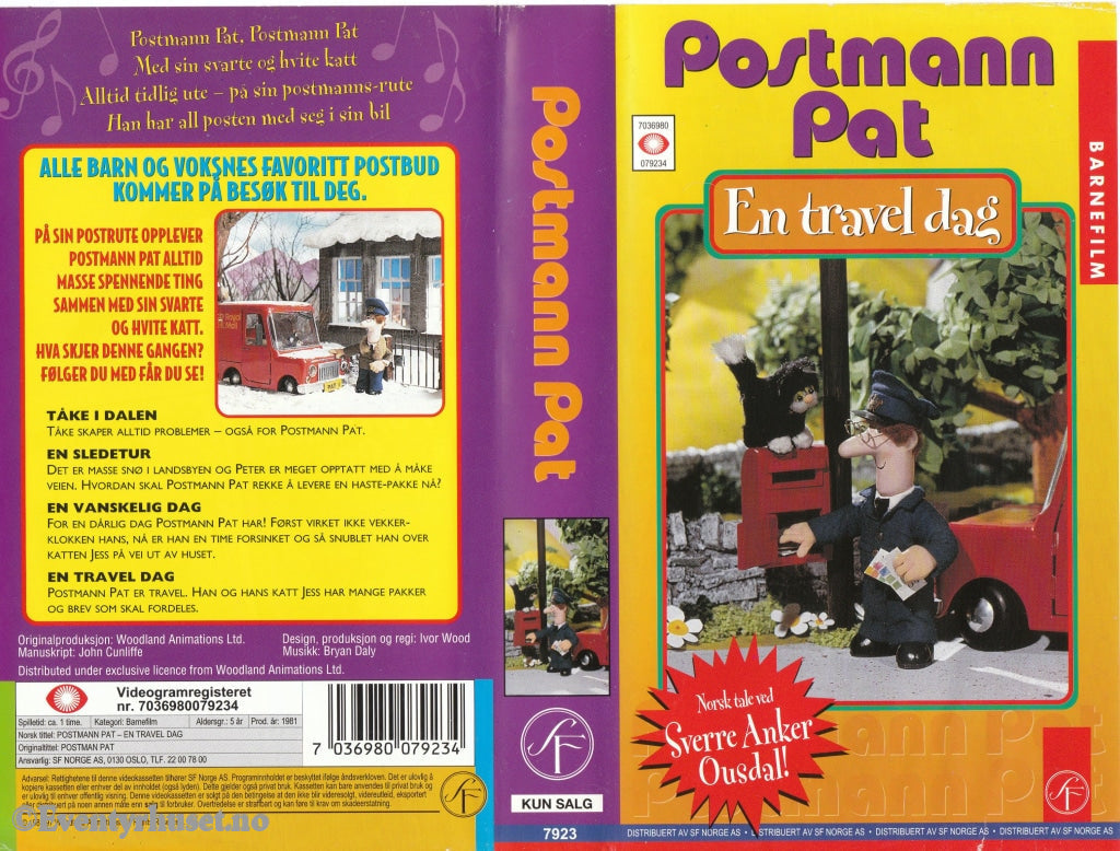 Download / Stream: Postmann Pat - En Travel Dag Og Flere Episoder. Vhs. Norwegian Dubbing. Stream