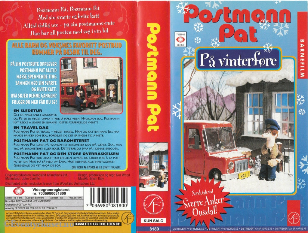Download / Stream: Postmann Pat På Vinterføre Og Flere Episoder. Vhs. Norwegian Dubbing. Stream Vhs