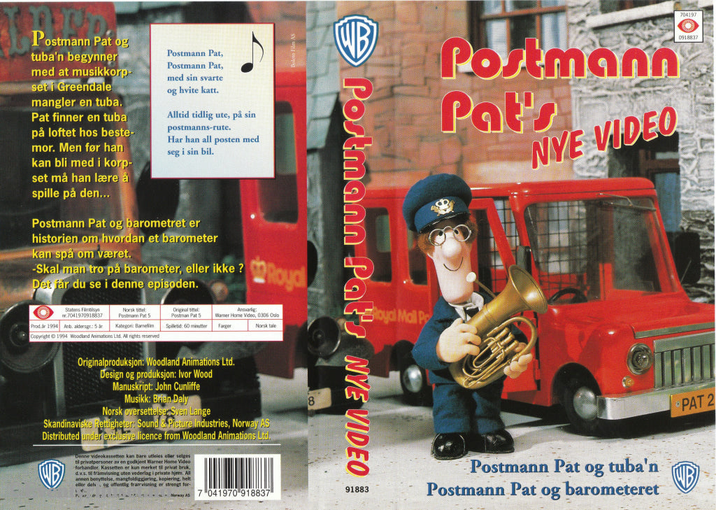 Download / Stream: Postmann Pat´s Nye Video. Vhs. Norwegian Dubbing. Stream Vhs