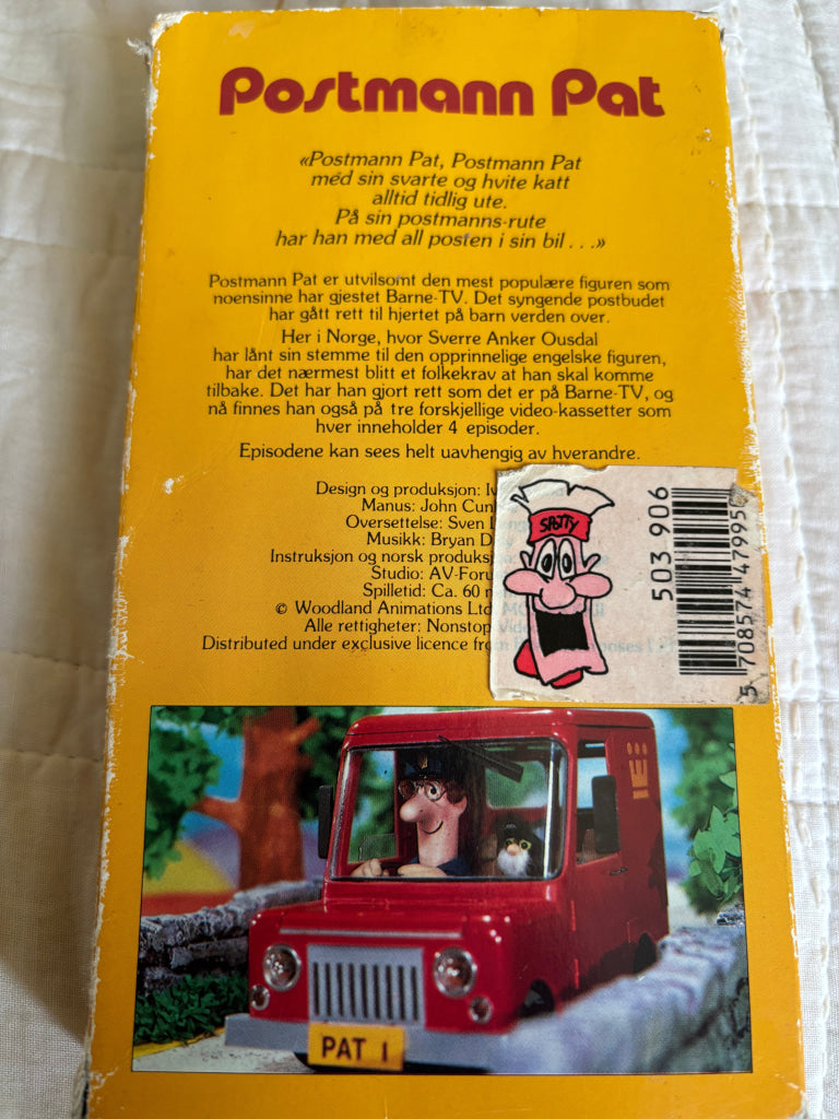 Download / Stream: Postmann Pat - Tåke i dalen. VHS SB Slipcase. Norwegian dubbing. VHS