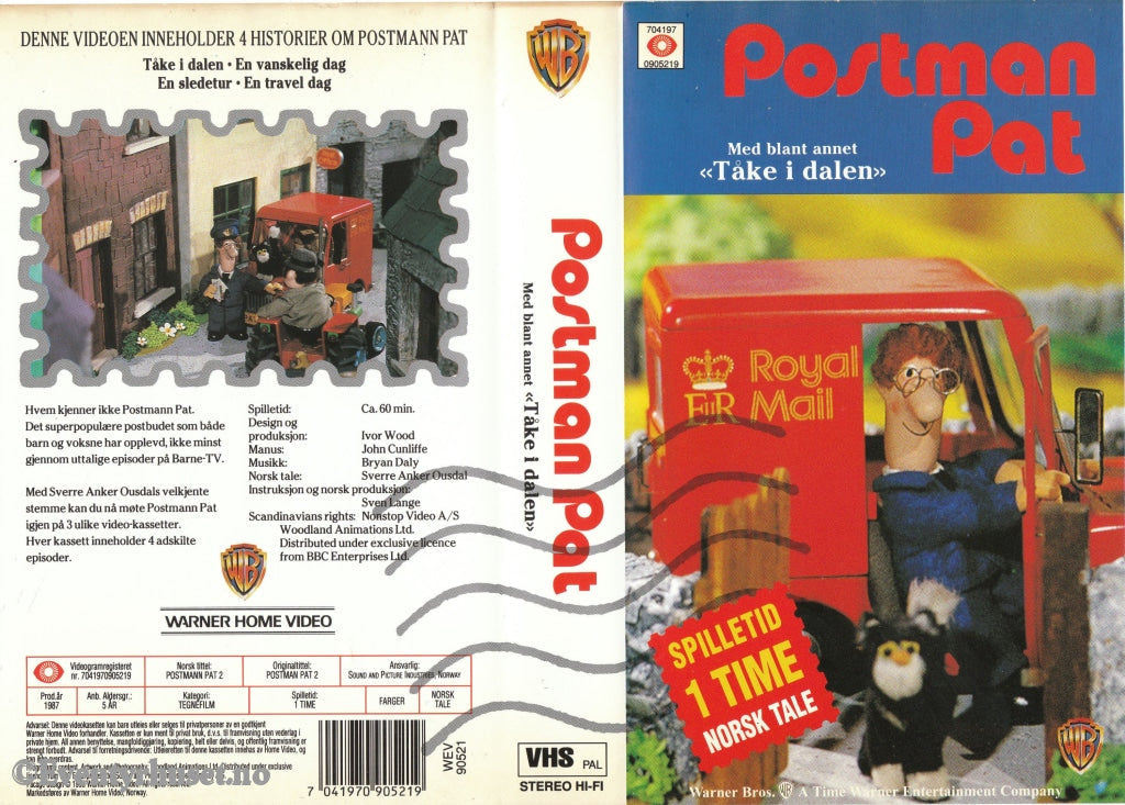 Download / Stream: Postmann Pat. Vol. 2. Tåke I Dalen Og Flere Episoder. Vhs. Norwegian Dubbing.