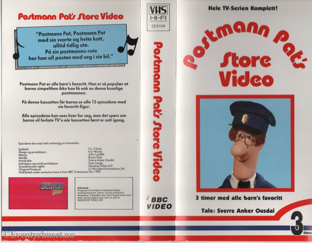Download / Stream: Postmann Pat’s Store Video. 1989. VHS SB. Norwegian dubbing. VHS