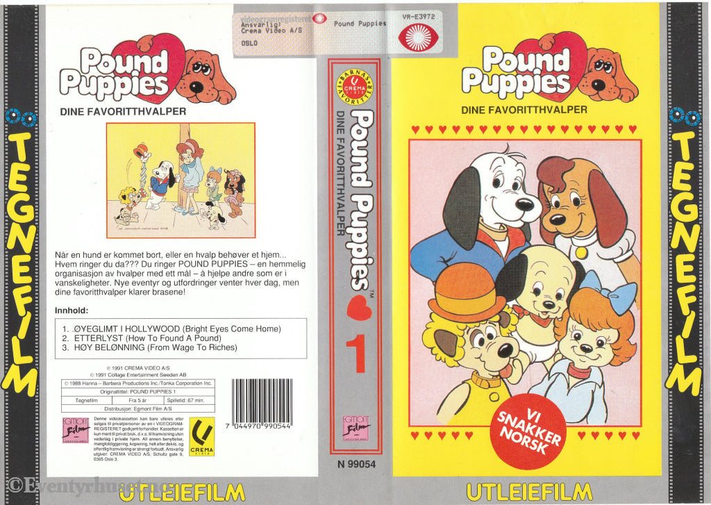 Download / Stream: Pound Puppies. 1988/91. Vhs Big Box. Norwegian Dubbing.