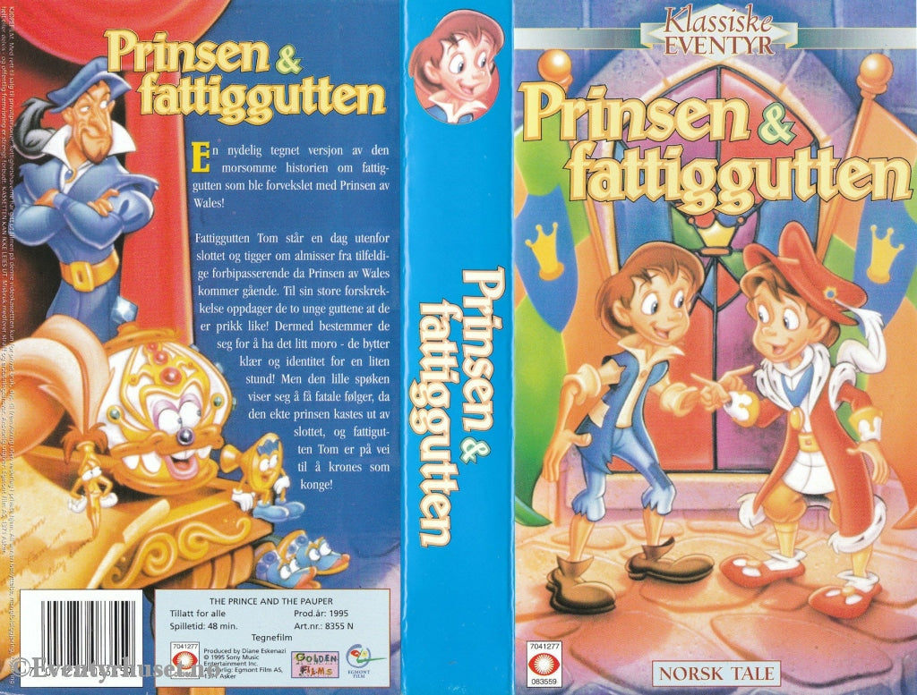 Download / Stream: Prinsen Og Fattiggutten. 1995. Vhs Norwegian Dubbing.