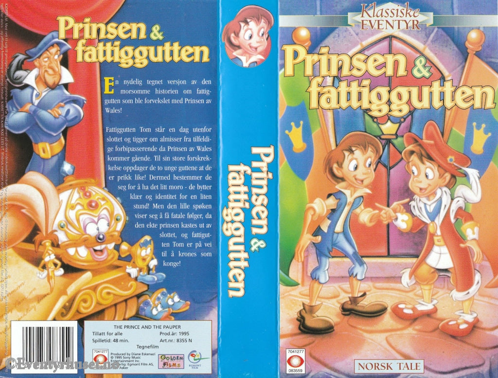 Download / Stream: Prinsen Og Fattiggutten. 1995. Vhs Norwegian Dubbing.