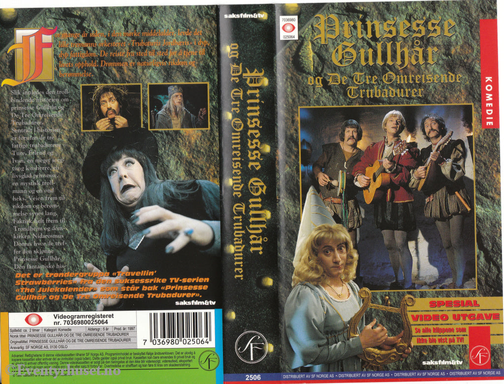 Download / Stream: Prinsesse Gullhår og De Tre Omreisende Trubadurer. 1997. VHS SB. Norwegian. VHS