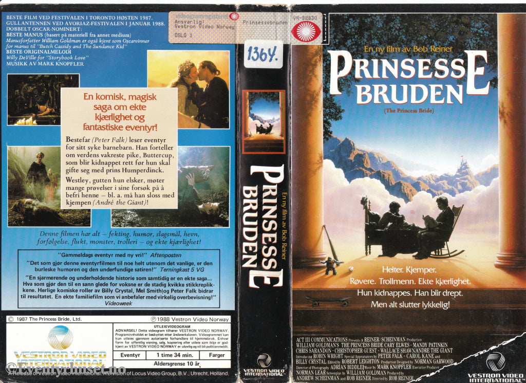 Download / Stream: Prinsessebruden. 1987/88. Vhs Big Box. Norwegian Subtitles.