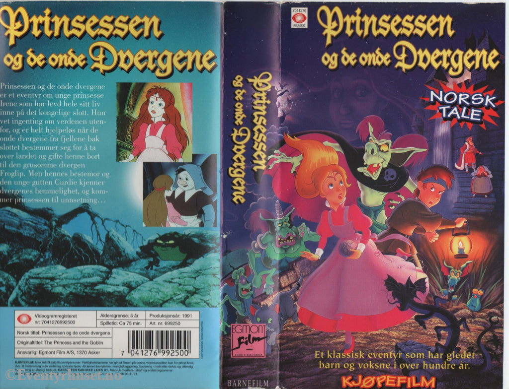Download / Stream: Prinsessen og de onde dvergene. 1991. VHS. Norwegian dubbing. VHS