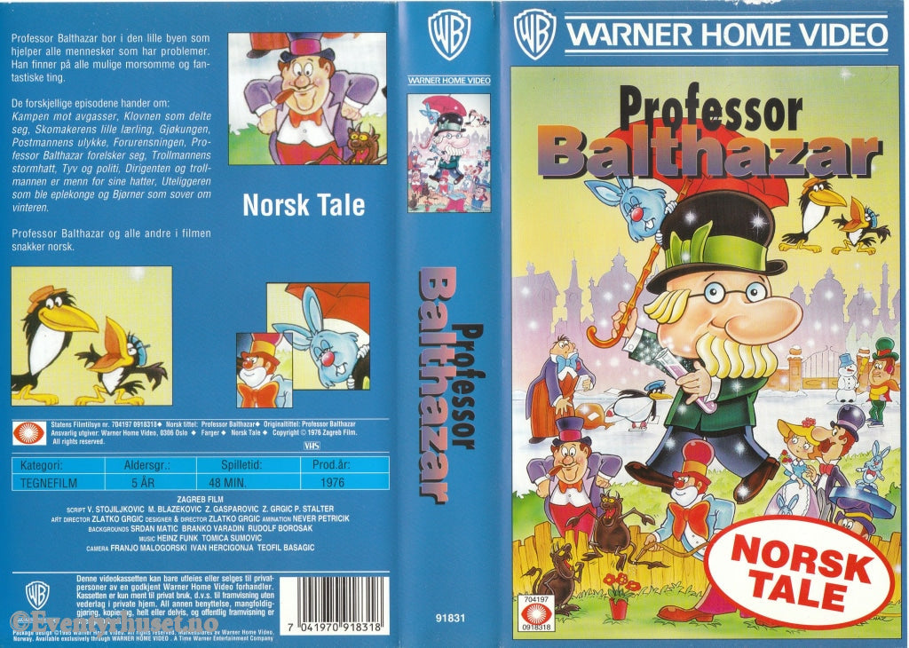 Download / Stream: Professor Balthazar. 1976. Vhs Norwegian Dubbing.