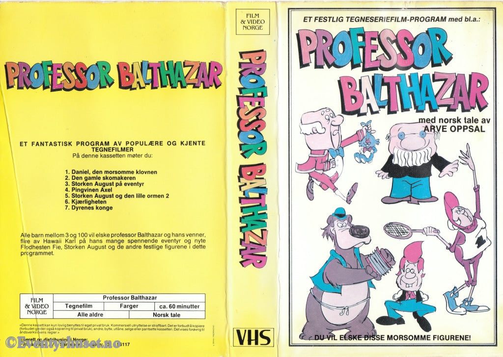 Download / Stream: Professor Balthazar. Vhs Big Box. Norwegian Dubbing.