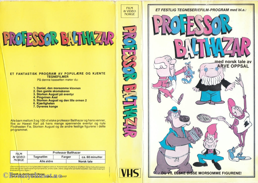 Download / Stream: Professor Balthazar. Vhs Big Box. Norwegian Dubbing.