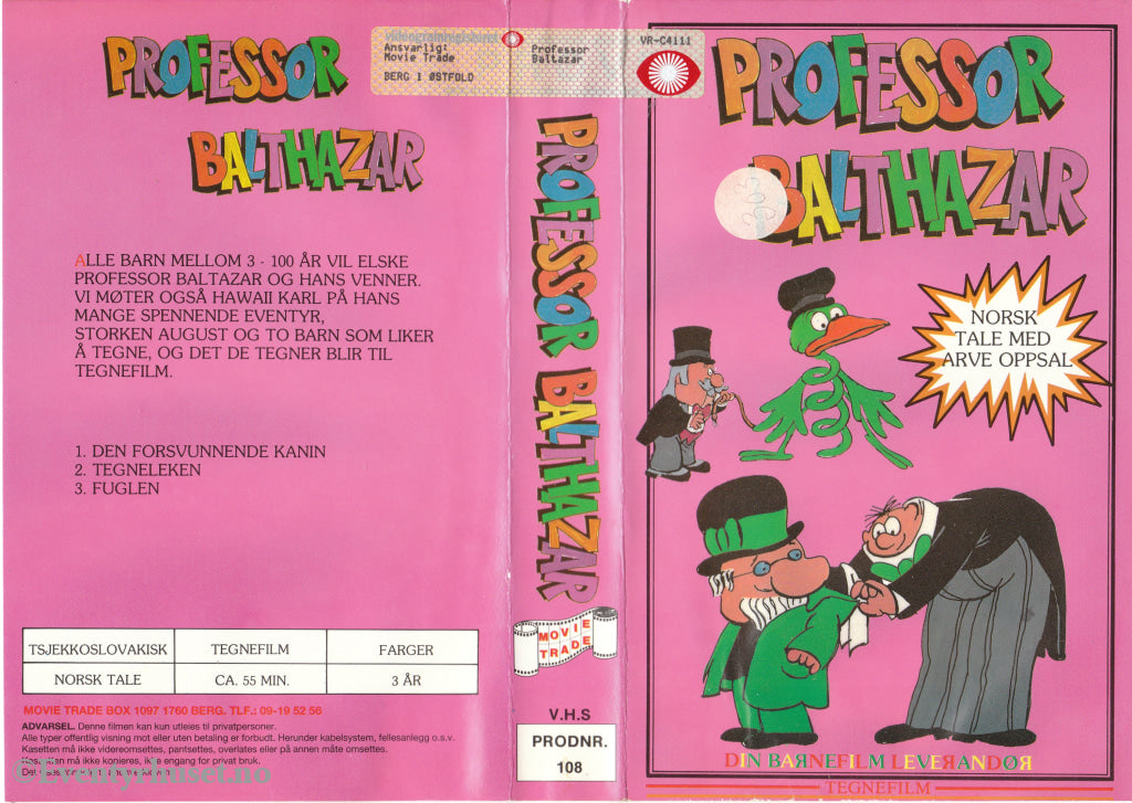 Download / Stream: Professor Balthazar. Vhs Big Box. Norwegian Dubbing.