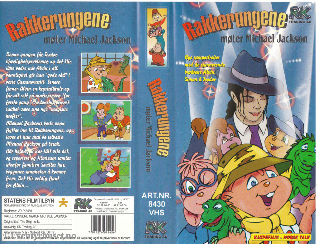 Download / Stream: Rakkerungene møter Michael Jackson. VHS SB. Norwegian dubbing. VHS