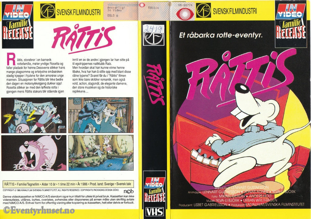Download / Stream: Råttis. 1986. Vhs Big Box. Norwegian Subtitles. Swedish Dubbing.