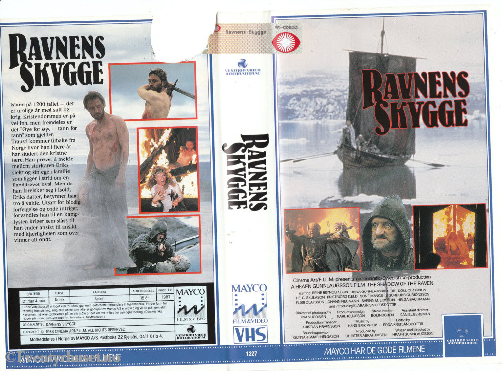 Download / Stream: Ravnens Skygge. 1987. Vhs Big Box. Norwegian Subtitles.