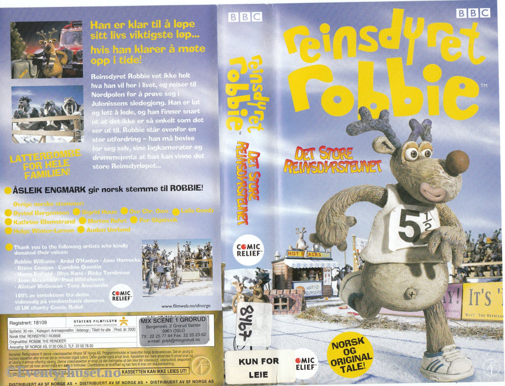 Download / Stream: Reinsdyret Robbie - Det Store Reinsdyrstevnet. Vhs. Norwegian Dubbing. Vhs