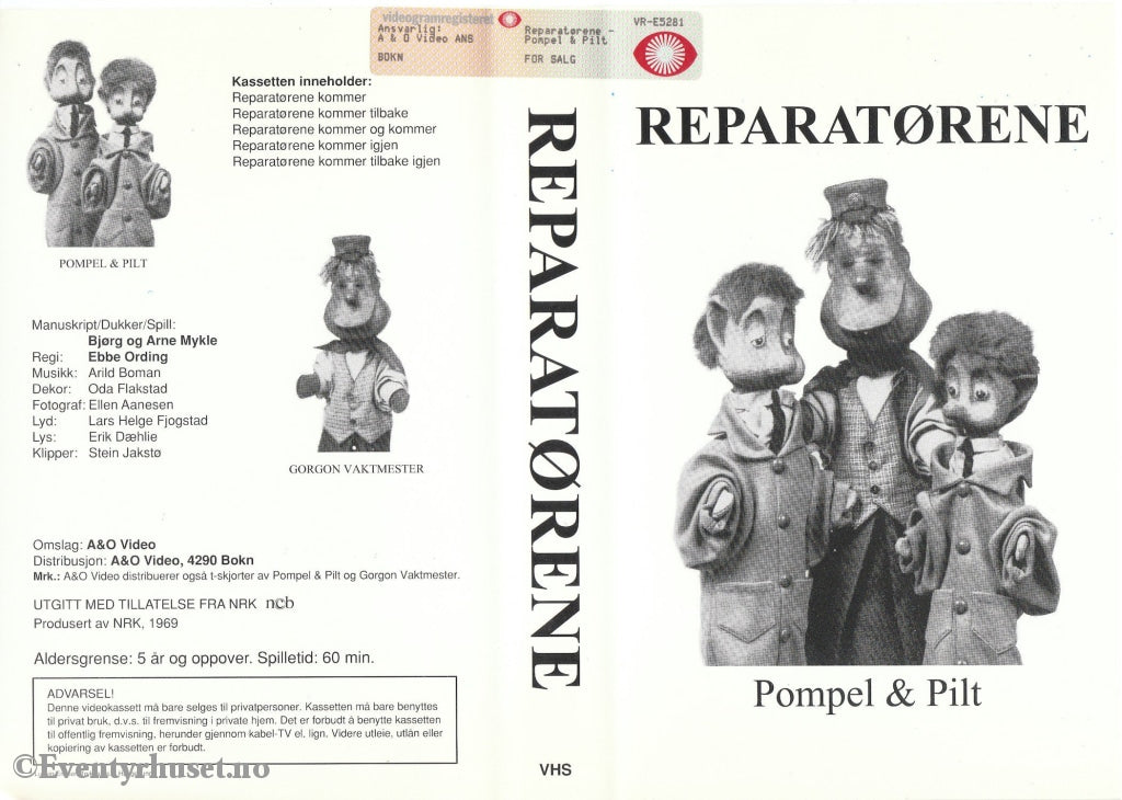 Download / Stream: Reparatørene - Pompel & Pilt (Nrk). 1969 Vhs Big Box. Norwegian.