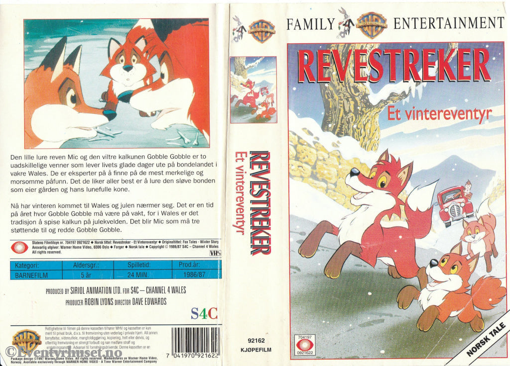 Download / Stream: Revestreker - Et Vintereventyr. 1986/87. Vhs. Norwegian Dubbing. Vhs