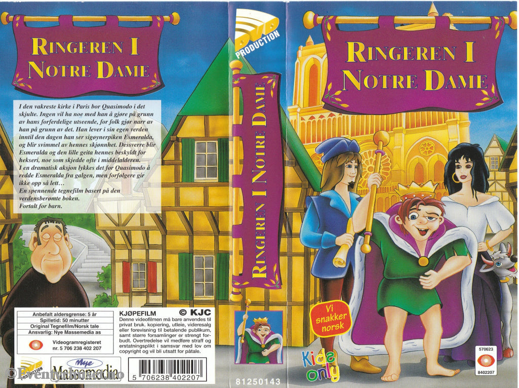 Download / Stream: Ringeren I Notre Dame. Vhs. Norwegian Dubbing. Vhs