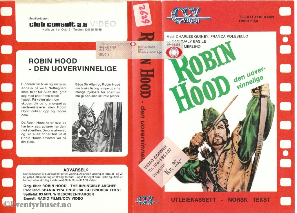Download / Stream: Robin Hood. 1974. Vhs Big Box. Norwegian Subtitles.