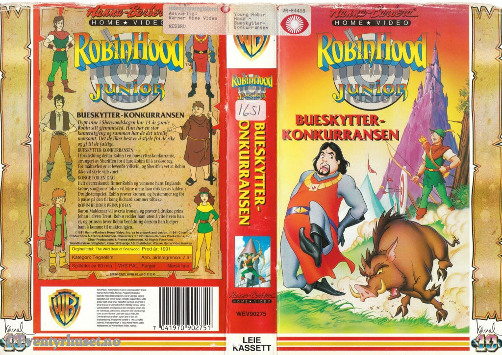 Download / Stream: Robin Hood Jr. - Bueskytter-Konkurransen. 1991. Vhs Big Box. Norwegian Dubbing.
