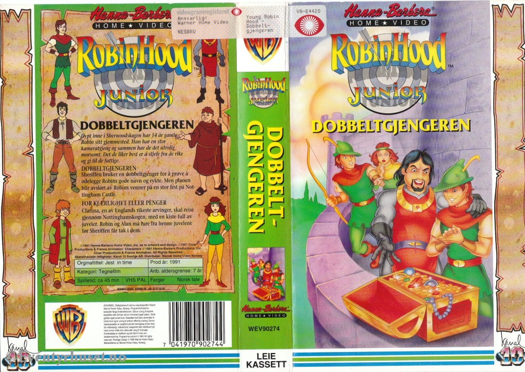 Download / Stream: Robin Hood Jr. - Dobbeltgjengeren. 1991. Vhs Big Box. Norwegian Dubbing. Stream