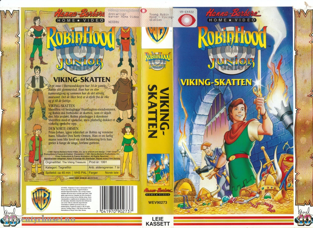 Download / Stream: Robin Hood Jr. - Viking-Skatten. 1991. Vhs Big Box. Norwegian Dubbing. Stream