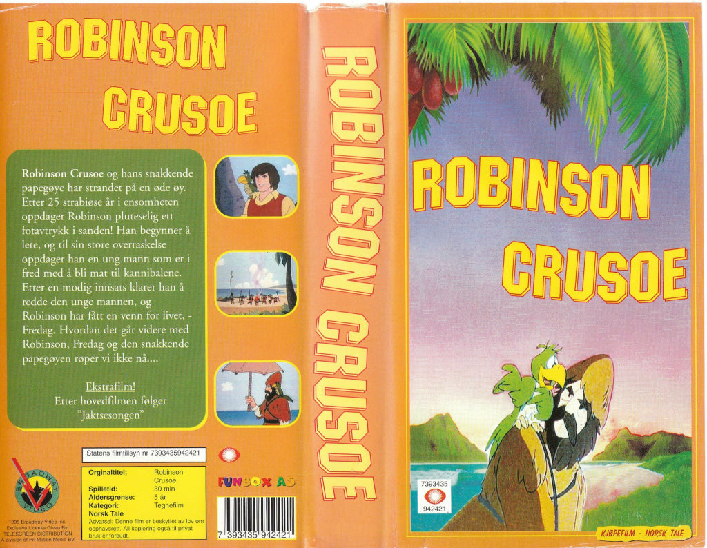 Download / Stream: Robinson Crusoe. Vhs. Norwegian Dubbing. Vhs