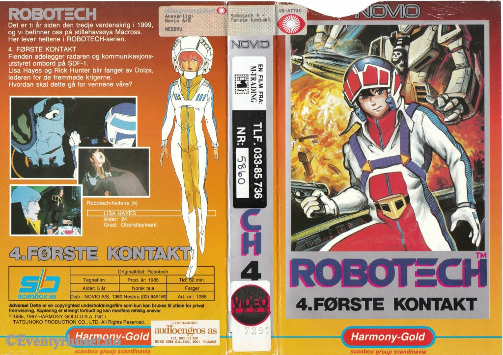 Download / Stream: Robotech. Vol. 4. Første Kontakt. 1985. Vhs Big Box. Norwegian Dubbing.