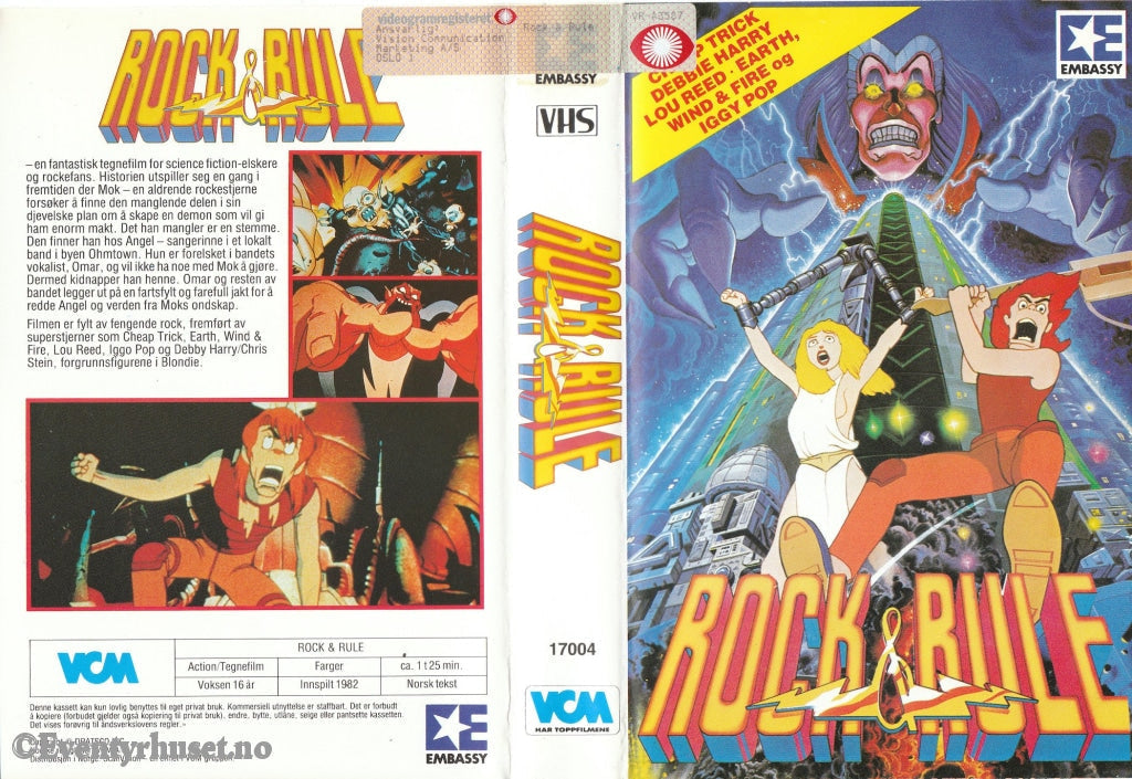 Download / Stream: Rock & Rule. 1982. Vhs Big Box. Norwegian Subtitles.