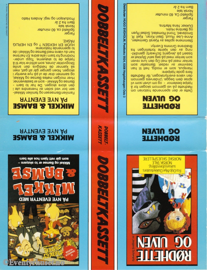 Download / Stream: Rødhette Og Ulven Mikkel & Bamse. Vhs. Norwegian Dubbing. Vhs