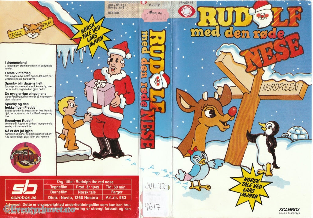 Download / Stream: Rudolf Med Den Røde Nese. 1949. Vhs Big Box. Norwegian Dubbing.