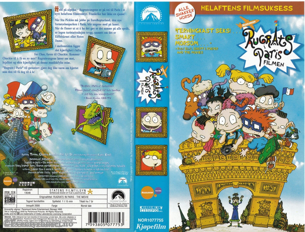 Download / Stream: Rugrats I Paris - Filmen. 2000. Vhs. Norwegian Dubbing. Vhs