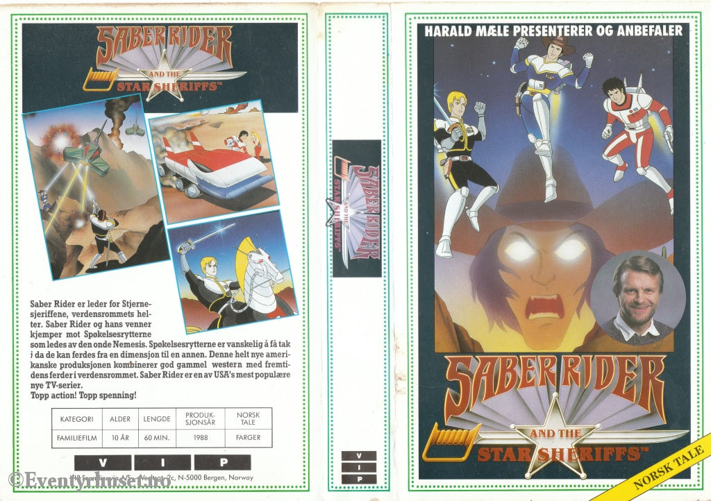 Download / Stream: Saber Rider And The Star Sheriffs (Stjernesheriffen). 1988. Vhs Big Box.