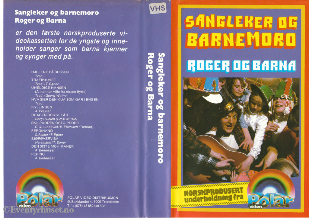 Download / Stream: Sangleker Og Barnemoro - Roger Barna. Vhs Big Box. Norwegian.