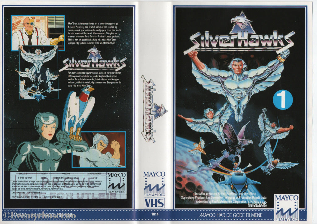 Download / Stream: Silverhawks. Vol. 1. 1986. VHS Big Box. Norwegian subtitles. VHS