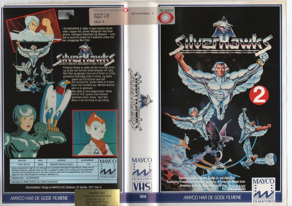 Download / Stream: Silverhawks. Vol. 2. 1986. VHS Big Box. Norwegian subtitles. VHS