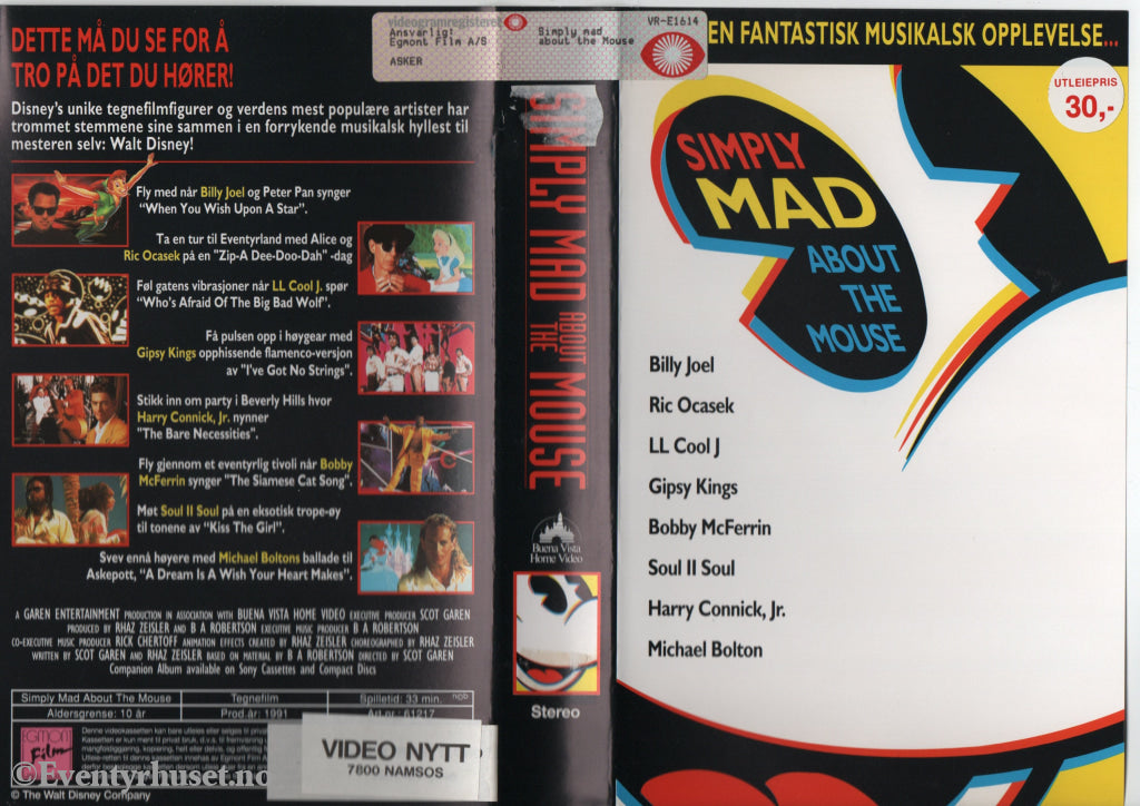 Download / Stream: Simply Mad About The Mouse. 1991. VHS Big Box. Norwegian distribution. VHS