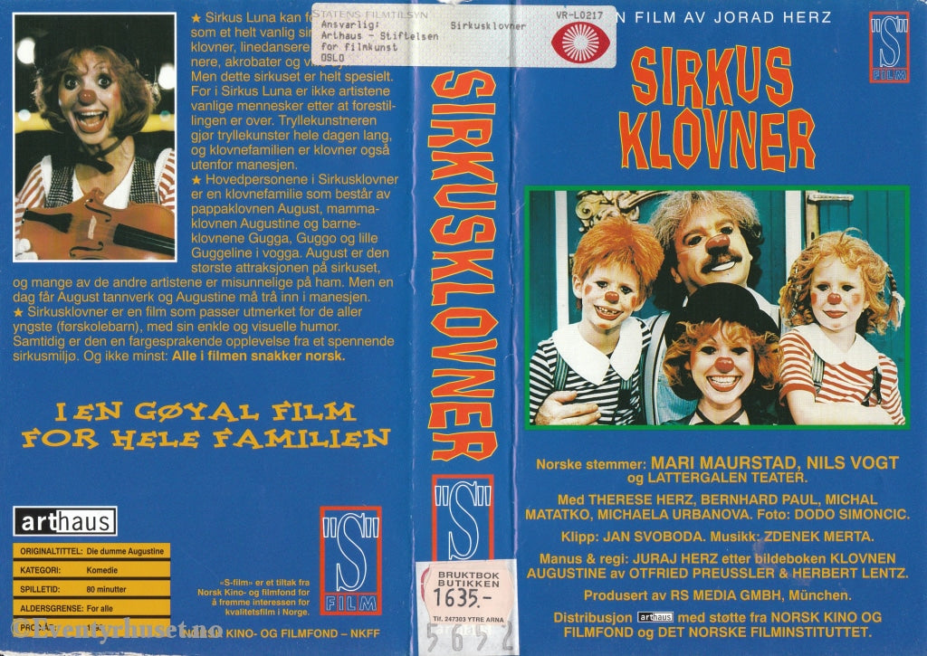 Download / Stream: Sirkusklovner. 1993. Vhs. Norwegian Dubbing. Vhs