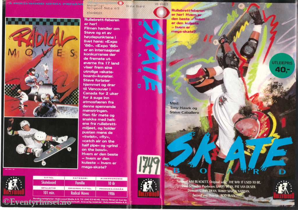 Download / Stream: Skateboard. 1986. Vhs Big Box. Norwegian Subtitles.