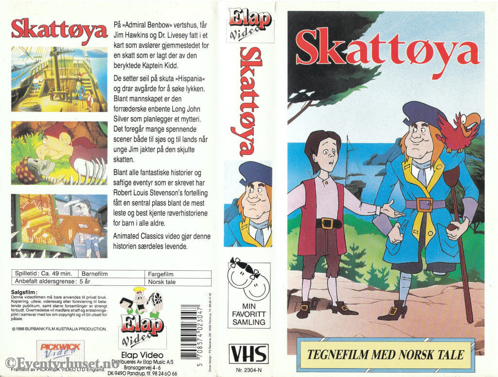 Download / Stream: Skattøya. 1988/90. Vhs. Norwegian Dubbing. Vhs