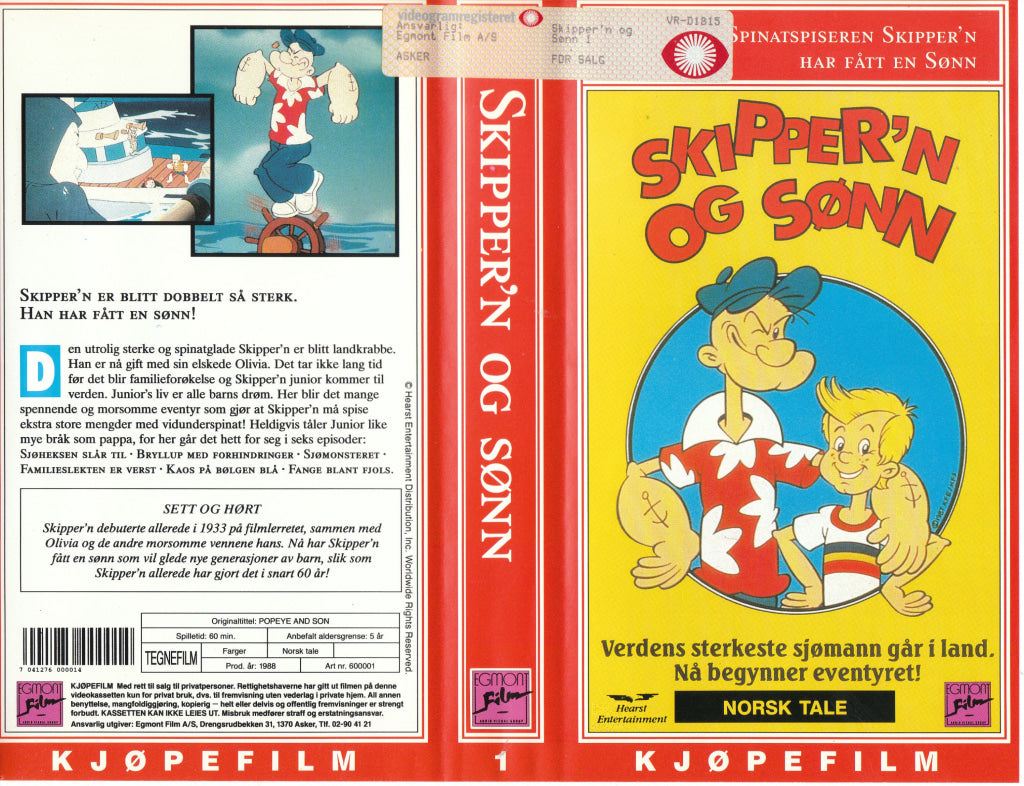 Download / Stream: Skipper’n og Sønn. Vol. 1. 1988. VHS SB. Norwegian dubbing. VHS