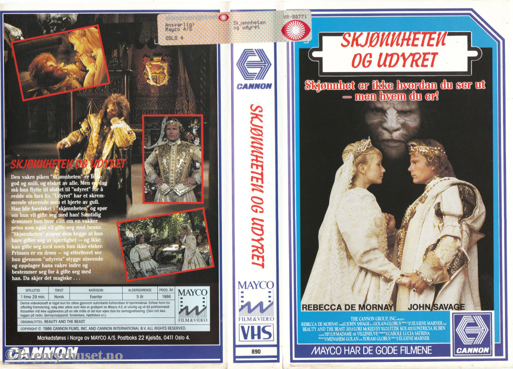 Download / Stream: Skjønnheten Og Udyret. 1986. Vhs Big Box. Norwegian Subtitles.