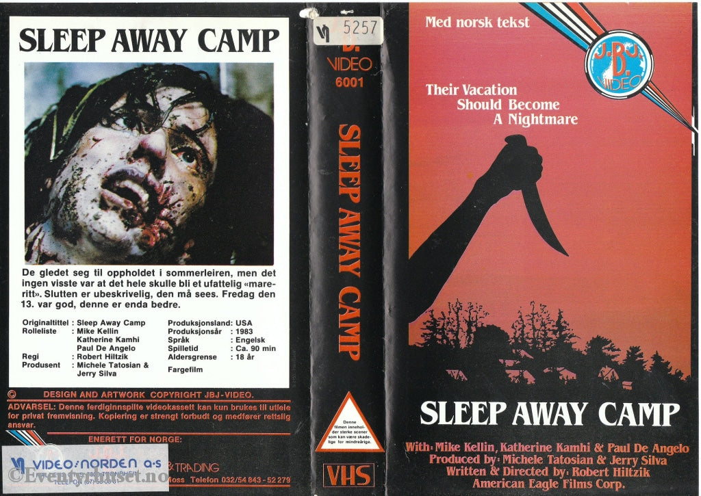 Download / Stream: Sleep Away Camp. 1983. Vhs Big Box. Norwegian Subtitles.