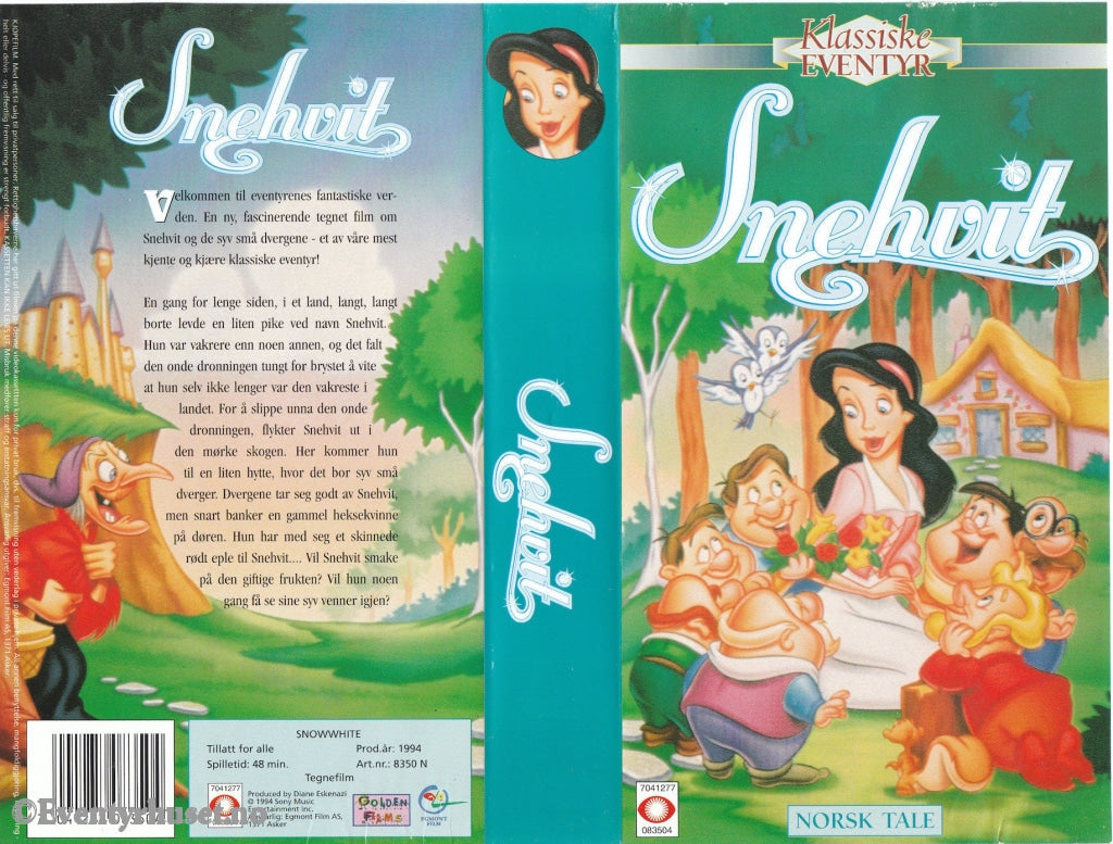 Download / Stream: Snehvit. 1994. Vhs. Norwegian Dubbing. Vhs
