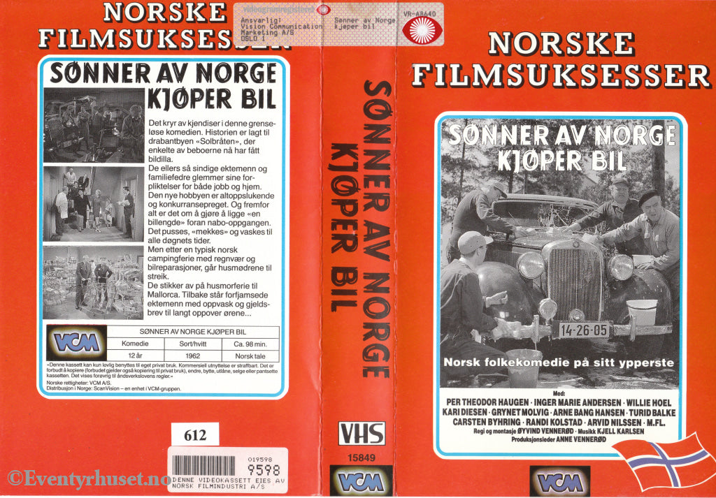 Download / Stream: Sønner av Norge kjøper bil. 1962. VHS Big Box. Norwegian. VHS